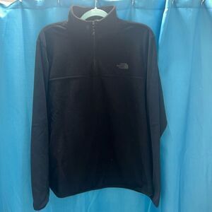 North face fleec quarter zip jacket black
